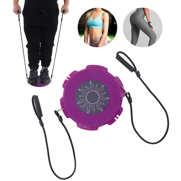 Midja vridskiva med dragrep Aerobic träningsbräda Body Shaping Balance Board Fitness för hemmakontor Lila