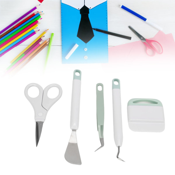 Craft Vinyl Weeding Set 5pcs DIY Making Incisive Cutting Metal Plastic Craft Vinyl Accessories for Scrapbooking