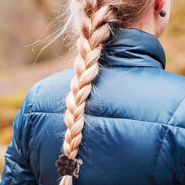 Tynne silkescrunchies silkehårsløyfe, for kvinner jenter jul