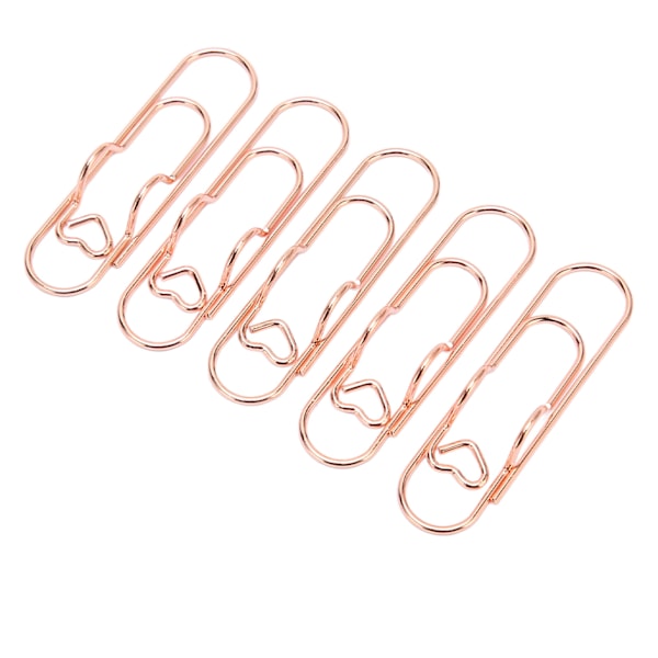 20 stk. Pen Clips Metal Bogmærke Papirclips Stationery Værktøj Pen Holder Clips til Notesbøger Bog Rose Gold