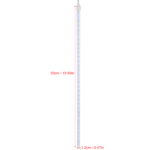 Vanntett 50cm 240 LED Lyspærer 8 Rør for Jul Ferie Utendørs Dekor Ren Hvit