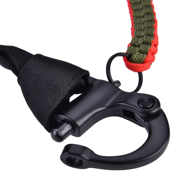 Quick Release Single Point Bungee Rifle Gun Sling Safety Lanyard Accessory (Black)