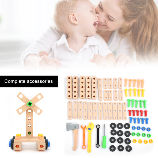 Mutter Montering Demontering Kombination DIY pedagogisk leksakspresent för barn