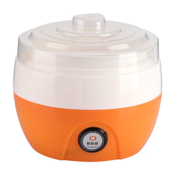 220V 1L Elektrisk Automatisk Yoghurtmaskin Yoghurt DIY Verktyg Plastbehållare CN-kontakt (Orange)