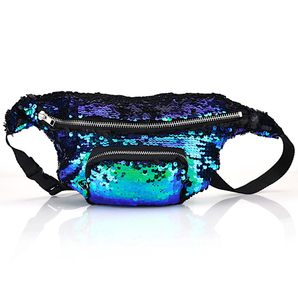 Women Fashionable Sequins Shining Party Club Waist Pouch Single Shoulder Bag