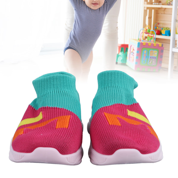 First Walking Shoes Stall Support Fashionable Söt Bekväma Baby Skor för småbarn Spädbarn Röd 15,5 cm