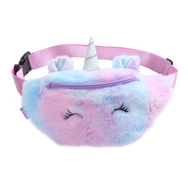 Söpö vyölaukku Cartoon Plush Fanny Pack Gradient Color Rintapussi