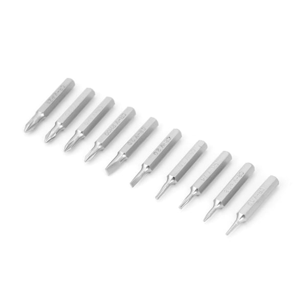 10 stk. 4mm Skaft Skruetrækker Bits Sæt Reparationsværktøjer PH00/PH0/Z1/Z0/3.0/2.0/1.0/T5/T4/Stjerne 08