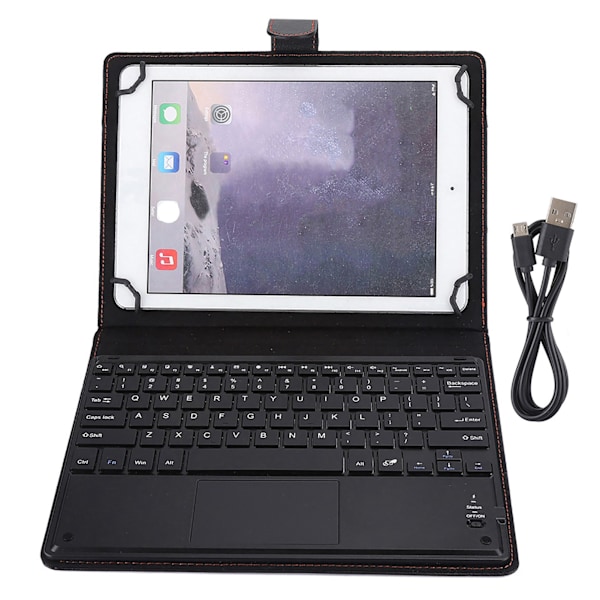 72‑hour Working Bluetooth Touchpad Keyboard with Protective Case for 9‑10.5in Tablet PC