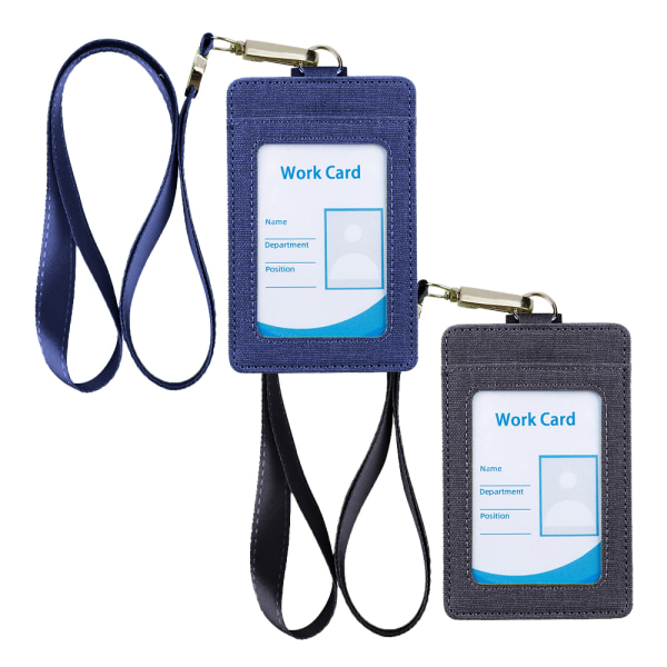 2st läder Vertikal märkeshållare ID- case med ID