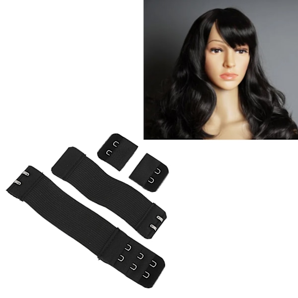 10 Set Adjustable Elastic Band with Hooks DIY Wig Straps Accessory for Lace Front Wig Making 3.5cm