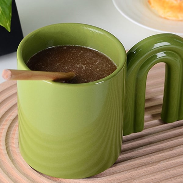 400ml personlig enfärgad dörrhandtag keramisk kopp modern