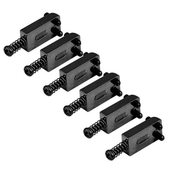 6 stk Metall Tremolo-Saler for Elektrisk Gitarbrodeler med Skiftenøkkel (Svart)