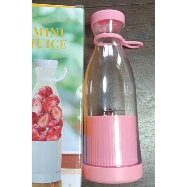 Bærbar Blender Sød 6 Blade 40W Høj Effekt 300ml Genopladelig Bærbar Elektrisk Mini Juicer Kop Pink