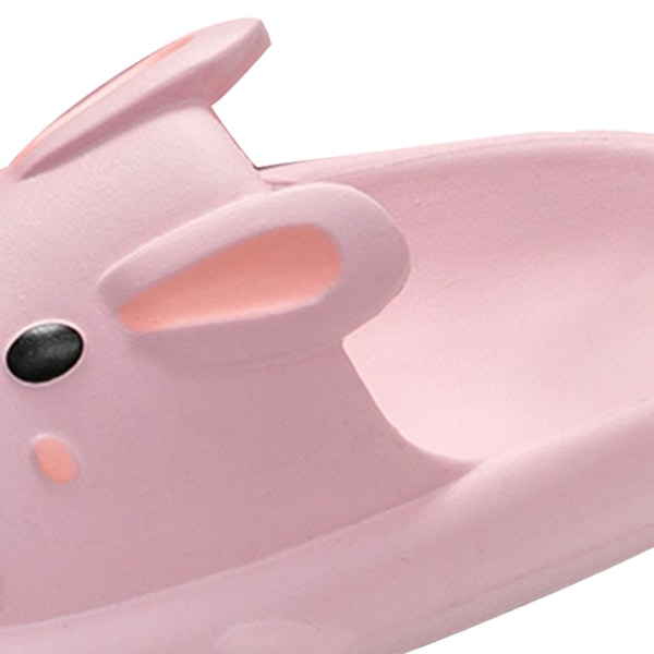 Kvinnors sommarslippers tjock sula förhindra halk söt tecknad kanin dam EVA tofflor för hem badrum rosa 36‑37 (lämplig för 35‑36)