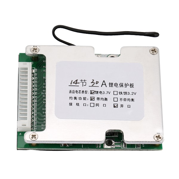 14S 30A Lithium Battery Protection BMS PCB Board with Balance Charge