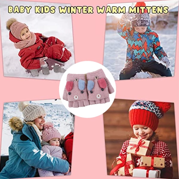 Vinter barn- och pojkar baby handskar halvfinger