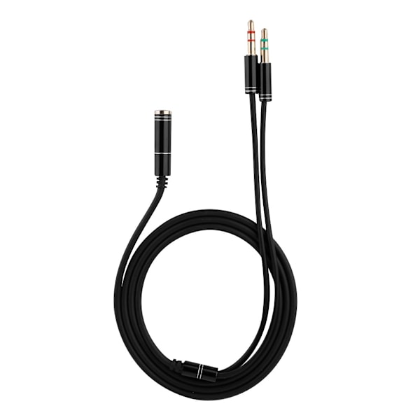 3.5mm Female to 3.5mm Dual Male Audio Extension Cable Headphone Splitter Mic Earphone Adapter