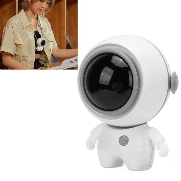 Astronaut Leafless Fan Portable Hanging Neck USB Rechargeable Cute Cartoon Handheld Mini Cooler