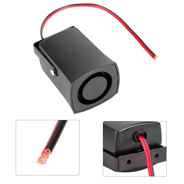 Universal 12V 115db Bil Ryggealarm Bakover Horn Summer Buzzer Svart