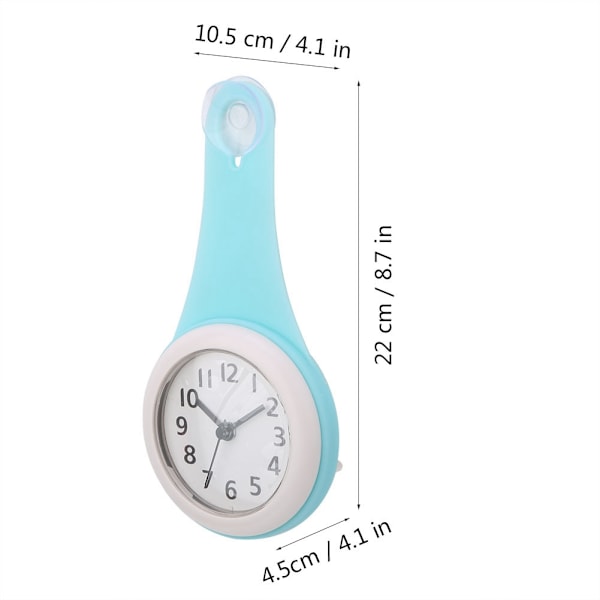 Fashionable Waterproof Hanging Bathroom Kitchen Clock Home Decoration (Blue)