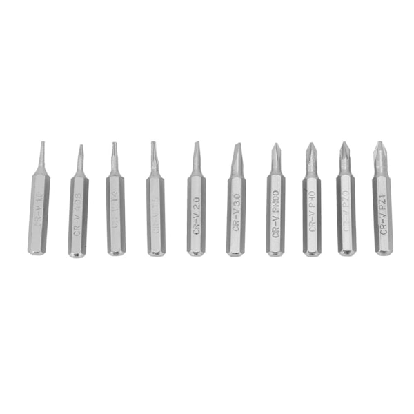 10 stk. 4mm Skaft Skruetrækker Bits Sæt Reparationsværktøjer PH00/PH0/Z1/Z0/3.0/2.0/1.0/T5/T4/Stjerne 08