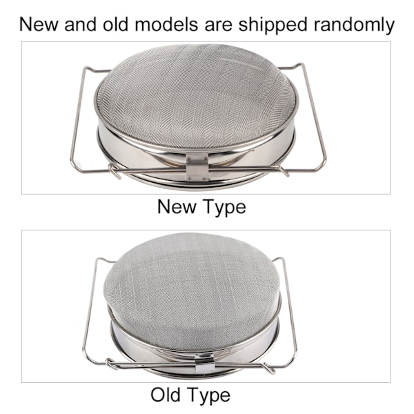 Suuri ruostumattomasta teräksestä valmistettu kaksinkertainen hunajasiivilä / siivilä / suodatinsetti säädettävillä käsivarsilla
