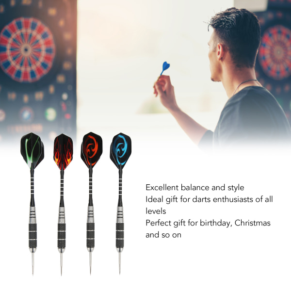 12 st Dart Set Rostfri Stålspets Utsökt Professionell Dart Kit Tillbehör för Dartspelare