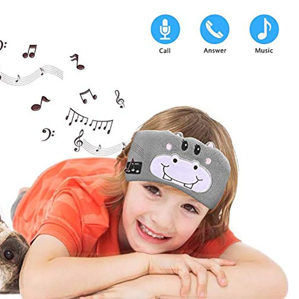 Children s Bluetooth V5.0 Headband Bluetooth Sleep Eye Mask Soft Headband with Speakers and Mic