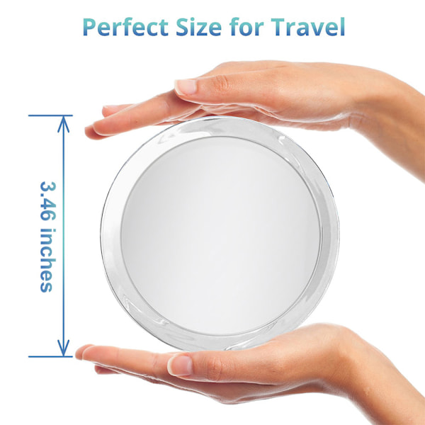 Magnifying mirror with suction cups