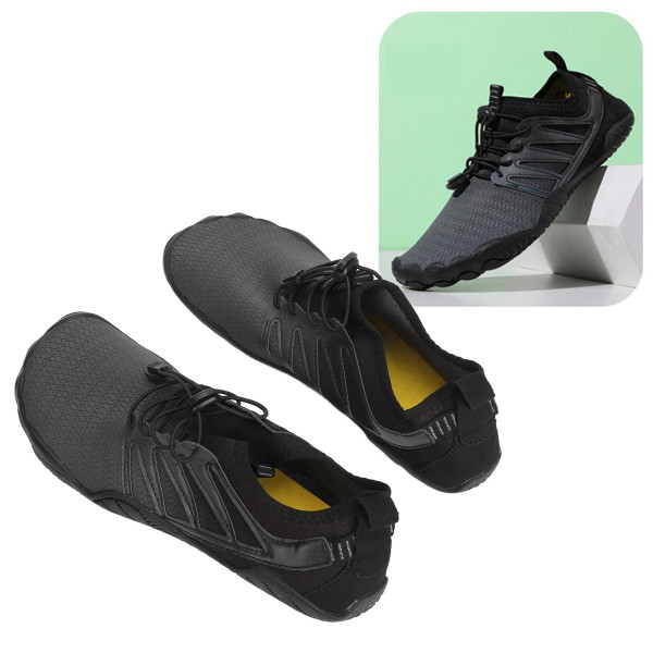 Men Water Shoes Slip Proof Reduce Joint Stress Multi Function Training Water Shoes for Training Black 44