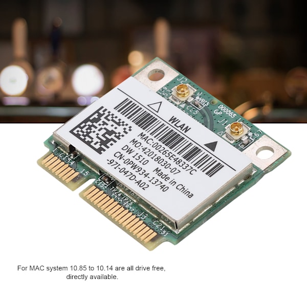 BCM94322HM8L DW1510 Dual Band 300Mbps Mini PCI-E Langaton Verkkokortti DELL E4200 E5500:lle