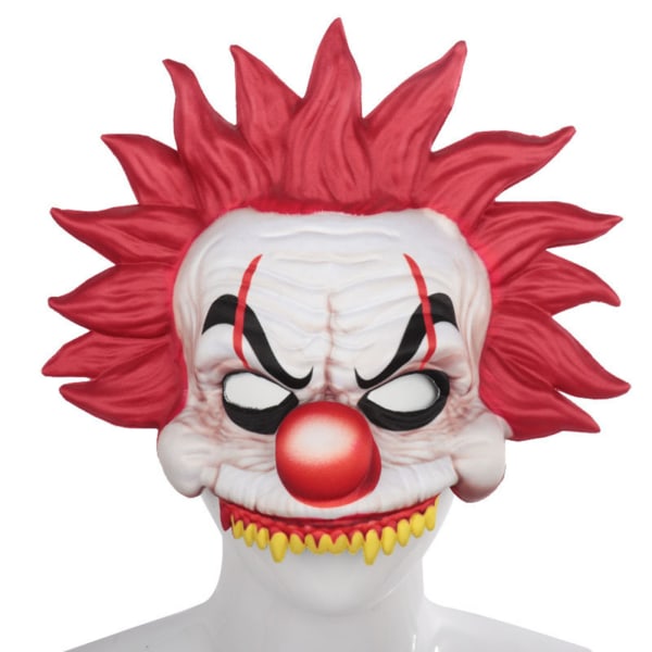 Halloween Läskig Clown Ansiktsmask PU Skum Ansiktsmask Halloween Skräck Cosplay Kostym Rekvisita för Vuxna
