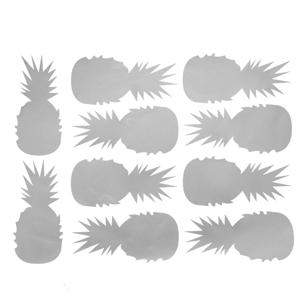 10 stk./sæt Søde Ananas Mønster Vægstickers Dekaler til Børn Børneværelse DIY Dekoration (Sølv)