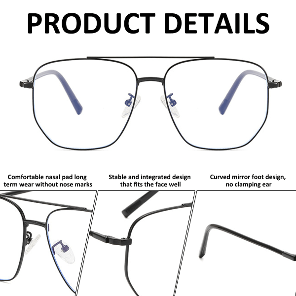 Mode anti-blått ljus glasögon för män och kvinnor dator