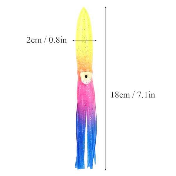 2Pcs TPR Artificial Simulation Soft Octopus Shape Luminous Lure Fish Bait Fishing Tackle A