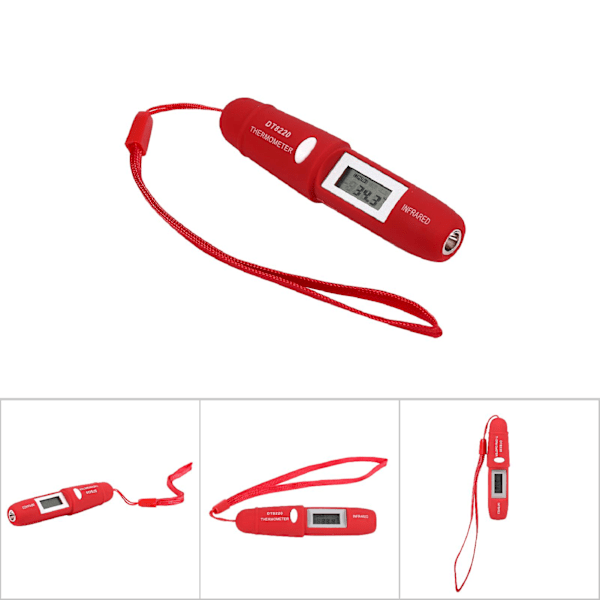 1 stk Digital LCD Display Temperaturmåler Pen NOn kontakt IR Infrarød Termometer Laser (Rød)