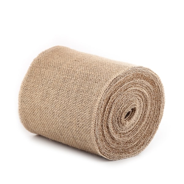 10M Rustiikkinen Hessian Jute Burlap Kangasnauha Pöytäjuoksija Jousi Floristiikka (15CM)