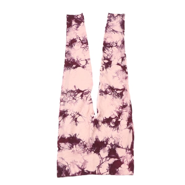 Høytlivs Yoga Bukser for Kvinner Tie Dye Rumpe Løft Atletisk Treningstights Leggings Rosa Lilla Grå L