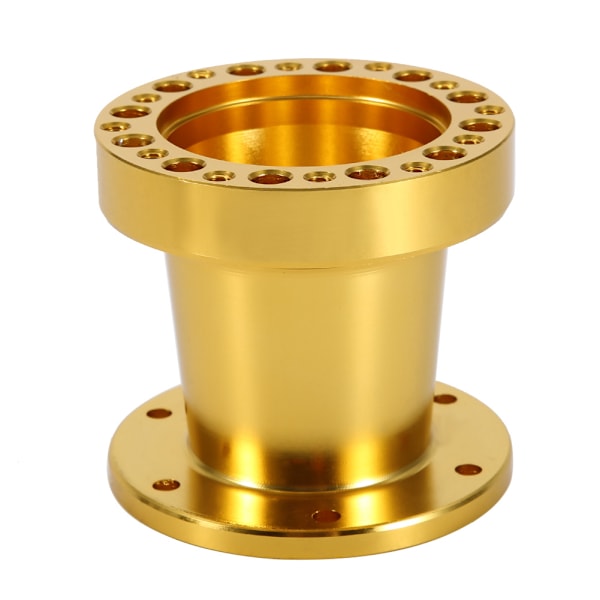 3inch Universal Car Steering Wheel Hub Aluminum Spacer Steering Wheel Hub Adapter Kit (Gold)