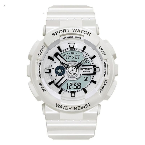 Elektronisk watch med flera funktioner (vit)