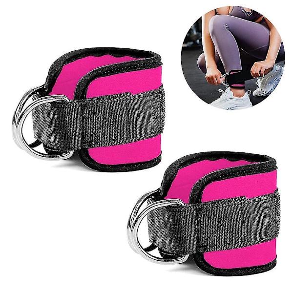 Ankelrem för Fitness, Justerbar Kvinnor Män Ankelrem Rose red