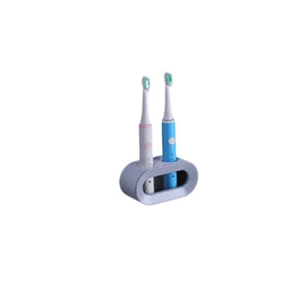 Elektrisk tandborsthållare i plast, gratis hålslag för väggfäste Grey