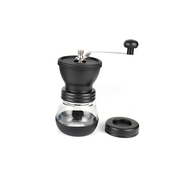 Mini Kaffekvarn Glas Hand Manuell Kaffebön Burr