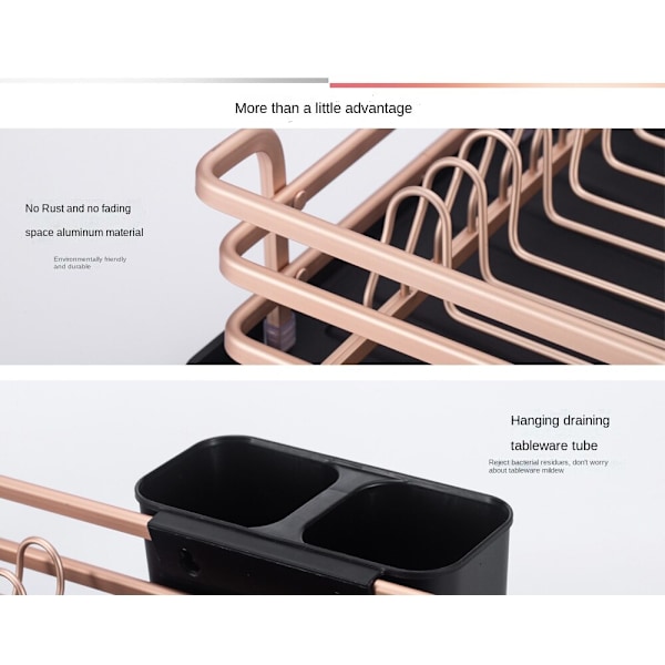 Space Aluminium Diskställ med pip Champagne Guld
