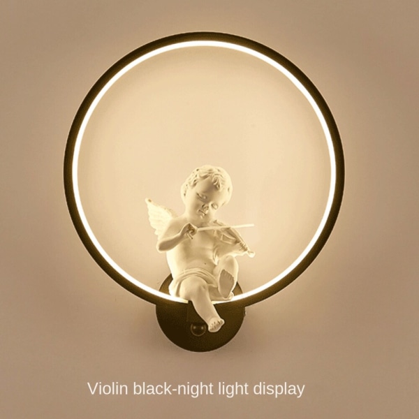 Vägglampor inomhus, Romantic Wind, Patch Light Source, Angel Black - 36W Tri-color light
