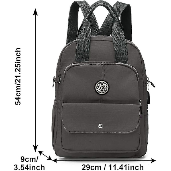 Kvinnors ryggsäck Nylon axelväska Crossbody Hand
