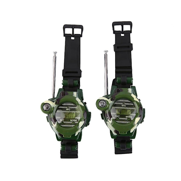 1 par 7 i 1 0,8" LCD-radio 50~150m klockor Walkie Talkie