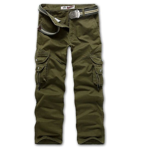 Military Men Cargo Pants Army Green Stora fickor Bomull Herr Army Green 40