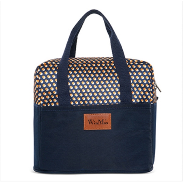 Fashion Dot Print Portable Cooler Lunch Bag Thermal